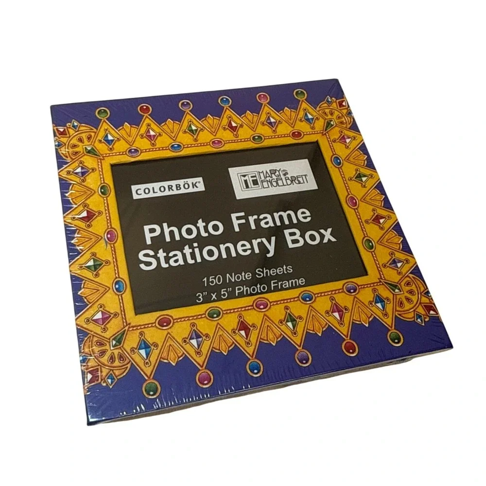 New Mary Engelbreit Colorbok Photo‎ Frame Stationery Box 150 Sheets 3x5 Set of 2